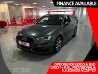 USED 2015 15 AUDI A3 2.0 TDI S LINE 3d 148 BHP * PRIVACY * CRUISE * CLIMATE * NAV * 18 INCH ALLOYS *