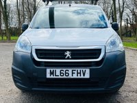 USED 2016 66 PEUGEOT PARTNER 1.6 BLUE HDI PROFESSIONAL L1 100 BHP NO VAT! Sat Nav, 3 Front seats, Ply Lined, Great Spec & Low Mileage!