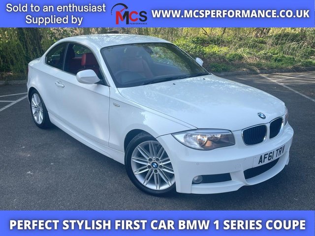 2011 61 BMW 1 SERIES 2.0 123D M SPORT 2d 202 BHP Coral red Leather / Twin turbo diesel