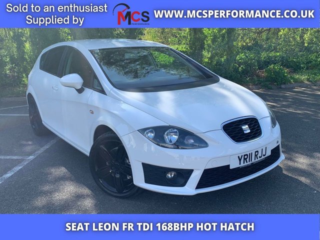 2011 11 SEAT LEON 2.0 FR CR TDI 5d 168 BHP 18" Ibera Alloys, Bluetooth, Candy White