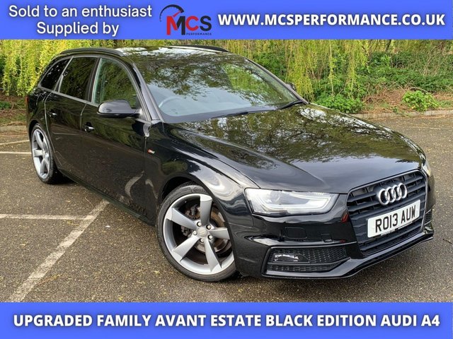 2013 13 AUDI A4 1.8 AVANT TFSI BLACK EDITION 5d 168 BHP Sprint cloth/leather, Black with grey stitching