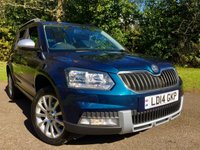 USED 2014 14 SKODA YETI OUTDOOR 1.2 SE TSI DSG 5d AUTO 103 BHP ONLY 20,000 MILES//FULL SERVICE HISTORY//REAR PARK SENSORS//BLUETOOTH 103 BHP ONLY 20,000 MILES//FULL SERVICE HISTORY//REAR PARK SENSORS//BLUETOOTH