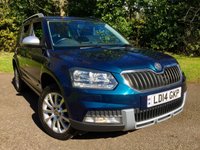 USED 2014 14 SKODA YETI OUTDOOR 1.2 SE TSI DSG 5d AUTO 103 BHP ONLY 20,000 MILES//FULL SERVICE HISTORY//REAR PARK SENSORS//BLUETOOTH 103 BHP ONLY 20,000 MILES//FULL SERVICE HISTORY//REAR PARK SENSORS//BLUETOOTH
