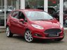 USED 2015 65 FORD FIESTA 1.5 TITANIUM X TDCI 5d 94 BHP Finished in CANDY RED MET with contrasting GREY FULL HEATED LEATHER trim. This Fiesta is a small family 5 door car that you can really enjoy driving. Economical and cheap to run, stylish to look at and some great features. Includes, SAT NAV, Heated Leather, Rear Camera, B/Tooth, Alloys, Climate, Heated front Screen and much more, makes this a must for the small family. Dealer serviced at 9516 miles, 21450 miles, 33100 miles, 41460 miles, 47803miles, 49648 miles and at 50492 miles.