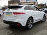 USED 2017 67 JAGUAR F-PACE 2.0 R-SPORT AWD 5d 238 BHP Finished in FUJI WHITE with contrasting FULL HEATED LEATHER TRIM. The Jaguar F-Pace is a large, stylish family car and one of the few SUVs on sale that is genuinely good fun to drive. It has a host of features that include Sat Nav, Heated Leather, DAB Radio, Power rear Boot, Rear View Camera 19" ALLOYS and much more. Beadles Jaguar, Sidcup Dealer serviced at 8 miles and just serviced on arrival at EMC.
