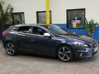 USED 2014 64 VOLVO V40 1.6 D2 R-DESIGN LUX NAV 5d 113 BHP &pound;0 ROAD TAX SAT NAV SUNROOF HEATED LEATHER ELECTRIC MEMORY SEATS
