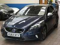 USED 2014 64 VOLVO V40 1.6 D2 R-DESIGN LUX NAV 5d 113 BHP &pound;0 ROAD TAX SAT NAV SUNROOF HEATED LEATHER ELECTRIC MEMORY SEATS