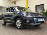 USED 2014 14 VOLKSWAGEN TIGUAN 2.0 MATCH TDI BLUEMOTION TECHNOLOGY 4MOTION 5d 139 BHP 4WD SAT NAV PARK ASSIST LEATHER HEATED SEATS DAB LOW MILEAGE 2 OWNERS EXCELLENT SERVICE HISTORY