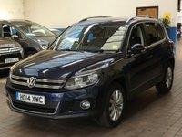 USED 2014 14 VOLKSWAGEN TIGUAN 2.0 MATCH TDI BLUEMOTION TECHNOLOGY 4MOTION 5d 139 BHP 4WD SAT NAV PARK ASSIST LEATHER HEATED SEATS DAB LOW MILEAGE 2 OWNERS EXCELLENT SERVICE HISTORY