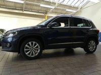 USED 2014 14 VOLKSWAGEN TIGUAN 2.0 MATCH TDI BLUEMOTION TECHNOLOGY 4MOTION 5d 139 BHP 4WD SAT NAV PARK ASSIST LEATHER HEATED SEATS DAB LOW MILEAGE 2 OWNERS EXCELLENT SERVICE HISTORY