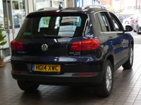 USED 2014 14 VOLKSWAGEN TIGUAN 2.0 MATCH TDI BLUEMOTION TECHNOLOGY 4MOTION 5d 139 BHP 4WD SAT NAV PARK ASSIST LEATHER HEATED SEATS DAB LOW MILEAGE 2 OWNERS EXCELLENT SERVICE HISTORY