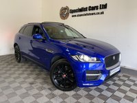 USED 2019 C JAGUAR F-PACE DIESEL ESTATE 2.0 R-SPORT AWD 5d 240 BHP Pano roof + Keyless Entry + Metallic Caesium blue