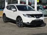 USED 2015 15 NISSAN QASHQAI 1.6 DCI TEKNA 5d 128 BHP Finished in PEARL WHITE with contrasting EBONY BLACK LEATHER HEATED SEATS. The Qashqai is one of the best selling SUV's around at the moment. This Top of the range edition is comfy, easy to drive and has enough space for 5 adults. Features include, Full heated leather, Sat Nav, 19" Alloys, Electric Seats, Auto Park, 360 Reverse Cameras, B/Tooth and much more. Dealer serviced at 4212 miles, 12386 miles, 20997 miles, 23830 miles and recently at 27514 miles.
