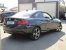 USED 2017 66 BMW 2 SERIES 2.0 218D SPORT 2d 148 BHP Finished in BLACK SAPPHIRE with contrasting BLACK CLOTH trim. If you are looking for a medium sized coupe with that spacious feel and enjoy driving then look no further. This well built and solid car has features that include &pound;30 ROAD TAX, SAT NAV, 17" Alloys, DAB, B/Tooth, Front and Rear Park sensors, Cruise and much more. Dealer serviced at 12789 miles, 20915 miles, 24918 miles and on arrival at 32700 miles.