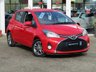 USED 2014 64 TOYOTA YARIS 1.3 VVT-I ICON 5d 99 BHP Finished in CHILLI RED MET with contrasting Serra Black Cloth interior. This low mileage Yaris has a strong reputation for reliability amongst all other superminis. This cheap to run, fun and easy to drive small car is well equipped and stylish. Features include REAR VIEW CAMERA, B/Tooth, DAB Radio, Front Fogs, 2 Keys, ALLOYS and &pound;30 ROAD TAX. Dealer Serviced at 19253 miles.