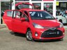 USED 2014 64 TOYOTA YARIS 1.3 VVT-I ICON 5d 99 BHP Finished in CHILLI RED MET with contrasting Serra Black Cloth interior. This low mileage Yaris has a strong reputation for reliability amongst all other superminis. This cheap to run, fun and easy to drive small car is well equipped and stylish. Features include REAR VIEW CAMERA, B/Tooth, DAB Radio, Front Fogs, 2 Keys, ALLOYS and &pound;30 ROAD TAX. Dealer Serviced at 19253 miles.