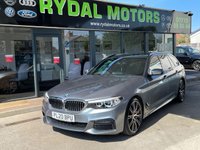USED 2020 20 BMW 5 SERIES 3.0 530D XDRIVE M SPORT TOURING 5d 261 BHP +  BLACK LEATHER WITH HEATED SEATS + BLUETOOTH + FULL SERVICE HISTORY + HEAD UP DISPLAY +