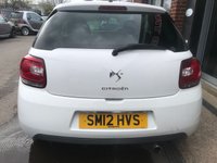 USED 2012 12 CITROEN DS3 1.6 E-HDI DSTYLE 3d 90 BHP SERVICE HISTORY 12 MONTHS MOT 2 KEY