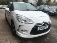 USED 2012 12 CITROEN DS3 1.6 E-HDI DSTYLE 3d 90 BHP SERVICE HISTORY 12 MONTHS MOT 2 KEY