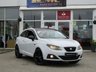 USED 2011 61 SEAT IBIZA 1.4 SPORTRIDER 3d 85 BHP Finished in GLACIER White with contrasting GREY TRIM SPORTS SEATS. This great looking hatch has sharp handling, well built and comfortable interior. SEAT has a strong track record when it comes to building quality hatchbacks and this is one of the best on sale today. Features include, Cruise control, Climate, Air Con, Rear Park sensors, Black Alloys, Black roof and much more. Serviced at 5597 miles, 10805 miles, 17187 miles, 36440 miles, 55067 miles and on arrival at 76508 miles.