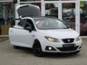 USED 2011 61 SEAT IBIZA 1.4 SPORTRIDER 3d 85 BHP Finished in GLACIER White with contrasting GREY TRIM SPORTS SEATS. This great looking hatch has sharp handling, well built and comfortable interior. SEAT has a strong track record when it comes to building quality hatchbacks and this is one of the best on sale today. Features include, Cruise control, Climate, Air Con, Rear Park sensors, Black Alloys, Black roof and much more. Serviced at 5597 miles, 10805 miles, 17187 miles, 36440 miles, 55067 miles and on arrival at 76508 miles.