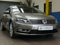 USED 2016 66 VOLKSWAGEN CC 1.8 TSI DSG 4d 158 BHP ULEZ AND CAZ COMPLIANT PANORAMIC SUNROOF SAT NAV FULL LEATHER HEATED SEATS 4 VW SERVICES TO 30K MILES