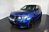 USED 2016 66 LAND ROVER RANGE ROVER SPORT 5.0 V8 SVR 5d 543 BHP-PANORAMIC SLIDING SUNROOF-FIXED SIDE STEPS-MERIDIAN SOUND-AMBIENT LIGHTING-HEATED FRONT AND REAR SEATS-HEATED STEERING WHEEL-TWO TONE WHITE AND BLACK LEATHER BUCKET SEATS-BLUETOOTH-ADAPTIVE CRUISE CONTROL-SATNAV-PARKING SENSORS-REVERSE CAMERA-DAB RADIO-ELECTRIC MEMORY SEAT-ELECTRIC FOLDING MIRRORS-PRIVACY GLASS-CLIMATE CONTROL-BEST SOUNDING 4X4 ON THE ROAD 