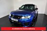 USED 2016 66 LAND ROVER RANGE ROVER SPORT 5.0 V8 SVR 5d 543 BHP-PANORAMIC SLIDING SUNROOF-FIXED SIDE STEPS-MERIDIAN SOUND-AMBIENT LIGHTING-HEATED FRONT AND REAR SEATS-HEATED STEERING WHEEL-TWO TONE WHITE AND BLACK LEATHER BUCKET SEATS-BLUETOOTH-ADAPTIVE CRUISE CONTROL-SATNAV-PARKING SENSORS-REVERSE CAMERA-DAB RADIO-ELECTRIC MEMORY SEAT-ELECTRIC FOLDING MIRRORS-PRIVACY GLASS-CLIMATE CONTROL-BEST SOUNDING 4X4 ON THE ROAD 