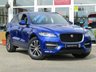 USED 2019 19 JAGUAR F-PACE 2.0 R-SPORT 5d 161 BHP Finished in CAESIUM BLUE METALLIC with contrasting EBONY HEATED LEATHER TRIM. The Jaguar F-Pace is a large, stylish family car and one of the few SUVs on sale that is genuinely good fun to drive. It has a host of features that include Sat Nav, Heated Leather, DAB Radio, Power rear Boot, Rear View Camera 19" ALLOYS and much more. Still Under Jaguar Warranty. Dealer serviced at 19815 miles.