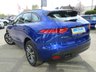 USED 2019 19 JAGUAR F-PACE 2.0 R-SPORT 5d 161 BHP Finished in CAESIUM BLUE METALLIC with contrasting EBONY HEATED LEATHER TRIM. The Jaguar F-Pace is a large, stylish family car and one of the few SUVs on sale that is genuinely good fun to drive. It has a host of features that include Sat Nav, Heated Leather, DAB Radio, Power rear Boot, Rear View Camera 19" ALLOYS and much more. Still Under Jaguar Warranty. Dealer serviced at 19815 miles.