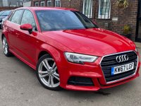 USED 2018 67 AUDI A3 1.6 TDI S line Sportback Euro 6 (s/s) 5dr NAV~SENSOR~CLIMATE~2018 FINANC