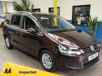 USED 2018 18 VOLKSWAGEN SHARAN 1.4 SE TSI BLUEMOTION TECHNOLOGY DSG 5d 148 BHP 7 SEATS CAZ ULEZ COMPLIANT FREE 12 MONTHS GOLD WARRANTY