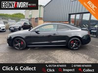 USED 2013 13 AUDI A5 2.0 TDI BLACK EDITION 2d 177 BHP FANTASTIC EXAMPLE+FULLY SERVICED+1 YEAR MOT+BREAKDOWN COVER
