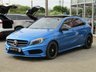 USED 2014 64 MERCEDES-BENZ A-CLASS 2.1 A220 CDI BLUEEFFICIENCY AMG SPORT 5d 170 BHP Finished in SOUTH SEA BLUE METALLIC with contrasting FULL HEATED LEATHER trim. This A class certainly looks smart, with its slim lights and smooth body panels. There's plenty of room in the front and the back which will suit the average family. Features include, SAT NAV, PAN ROOF, &pound;20 Road Tax, Heated Leather trim, B/Tooth, Rear Camera, 18" alloys and more. Serviced at 15814 miles, 26502 miles, 42235 miles, 58483 miles, 71032 miles, 81428 miles, 89968 miles and on arrival at 99885 miles.