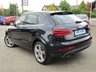 USED 2013 13 AUDI Q3 2.0 TDI QUATTRO S LINE 5d 138 BHP Finished in Special Edition COLBALT BLUE MET with contrasting Black Part LEATHER trim. This Audi Q3 is a upmarket, premium, compact SUV. It offers plenty of space, Great fun to drive and lots of high tech features. Spec includes 19" Alloys, Part Leather, Sat Nav, Rear Park Sensors, B/Tooth and much more. Doncaster Audi Dealer serviced at 18573 miles, 29301 miles, 48685 miles and on arrival at 57714 miles.
