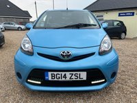 USED 2014 14 TOYOTA AYGO 1.0 VVT-I MOVE WITH STYLE 5d 68 BHP Stunning Napoli Blue 5 door with Sat Nav
