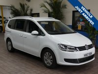 USED 2017 67 VOLKSWAGEN SHARAN 1.4 SE TSI BLUEMOTION TECHNOLOGY DSG 5d 148 BHP CAZ ULEZ COMPLIANT 7 SEATS CRUISE PARKING SENSORS FREE 12 MONTHS GOLD WARRANTY