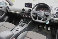 USED 2018 18 AUDI A3 1.0 SPORTBACK TFSI BLACK EDITION 5d 114 BHP 1 Owner, Full Service History, Excellent Condition, Low Running Costs