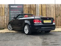 USED 2009 59 BMW 1 SERIES 2.0 120I M SPORT 2d 168 BHP CORAL RED LEATHER SEATS + FRONT & REAR PARKING SENSORS + CONVERTIBLE WITH BLACK ROOF + APRIL 2023 MOT