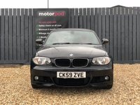 USED 2009 59 BMW 1 SERIES 2.0 120I M SPORT 2d 168 BHP CORAL RED LEATHER SEATS + FRONT & REAR PARKING SENSORS + CONVERTIBLE WITH BLACK ROOF + APRIL 2023 MOT