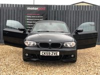 USED 2009 59 BMW 1 SERIES 2.0 120I M SPORT 2d 168 BHP CORAL RED LEATHER SEATS + FRONT & REAR PARKING SENSORS + CONVERTIBLE WITH BLACK ROOF + APRIL 2023 MOT