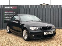 USED 2009 59 BMW 1 SERIES 2.0 120I M SPORT 2d 168 BHP CORAL RED LEATHER SEATS + FRONT & REAR PARKING SENSORS + CONVERTIBLE WITH BLACK ROOF + APRIL 2023 MOT