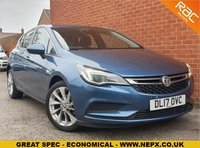 USED 2017 17 VAUXHALL ASTRA 1.6 DESIGN CDTI 5d 108 BHP FULL HISTORY - DAB RADIO