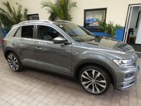 USED 2020 20 VOLKSWAGEN T-ROC 1.5 R-LINE TSI EVO DSG 5d 148 BHP STUNNING EXAMPLE SAT NAV PART LEATHER INTERIOR VW WARRANTY MAR 2023