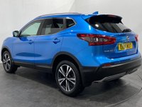 USED 2018 18 NISSAN QASHQAI 1.2 N-CONNECTA DIG-T 5d 113 BHP Ultra Low mileage 6608 Nissan Qashqai ,panoramic glass roof, media / navigation, Spectacular Vivid blue  stock and ready for FREE  UK delivery