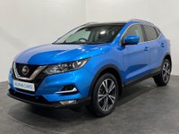 USED 2018 18 NISSAN QASHQAI 1.2 N-CONNECTA DIG-T 5d 113 BHP Ultra Low mileage 6608 Nissan Qashqai ,panoramic glass roof, media / navigation, Spectacular Vivid blue  stock and ready for FREE  UK delivery