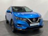 USED 2018 18 NISSAN QASHQAI 1.2 N-CONNECTA DIG-T 5d 113 BHP Ultra Low mileage 6608 Nissan Qashqai ,panoramic glass roof, media / navigation, Spectacular Vivid blue  stock and ready for FREE  UK delivery