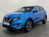 USED 2018 18 NISSAN QASHQAI 1.2 N-CONNECTA DIG-T 5d 113 BHP Ultra Low mileage 6608 Nissan Qashqai ,panoramic glass roof, media / navigation, Spectacular Vivid blue  stock and ready for FREE  UK delivery