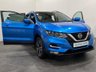 USED 2018 18 NISSAN QASHQAI 1.2 N-CONNECTA DIG-T 5d 113 BHP Ultra Low mileage 6608 Nissan Qashqai ,panoramic glass roof, media / navigation, Spectacular Vivid blue  stock and ready for FREE  UK delivery