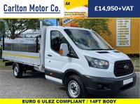 USED 2018 68 FORD TRANSIT 2.0 350 TDCi L5 130 BHP 14ft DROPSIDE+ T/LIFT RWD 4 metre Body